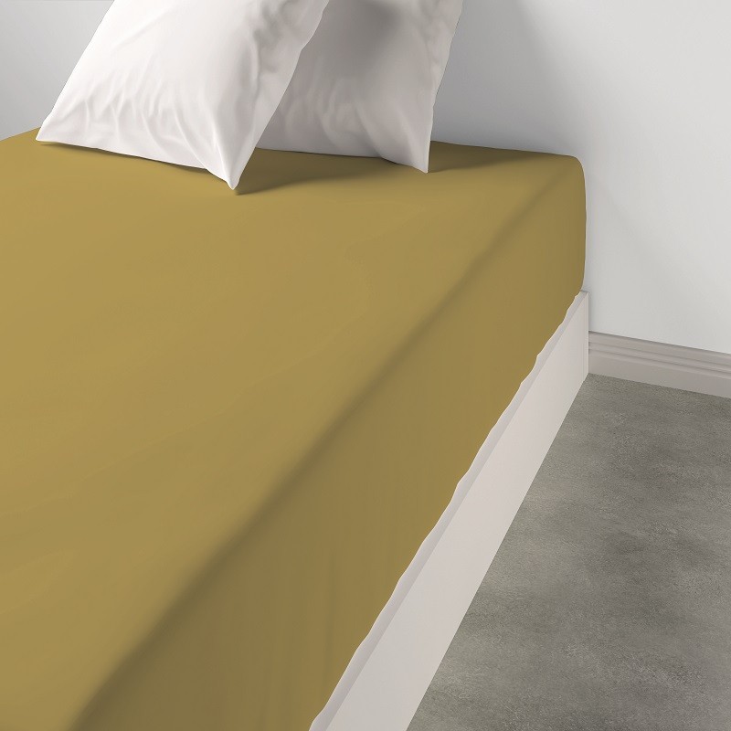 Drap Housse 140x190 + 35 cm Coton Gold matelas épais