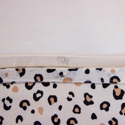Parure Housse de couette Léopard Beige