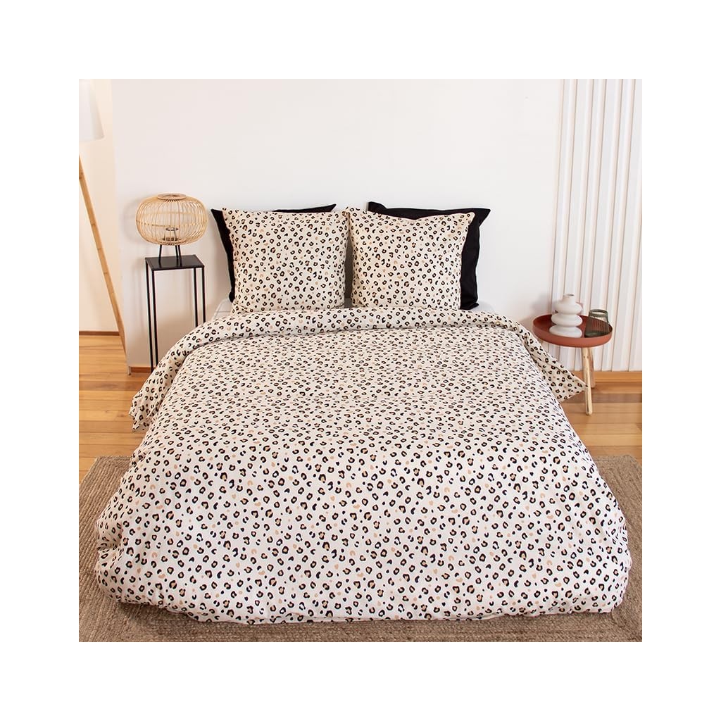 Parure Housse de couette Léopard Jaune