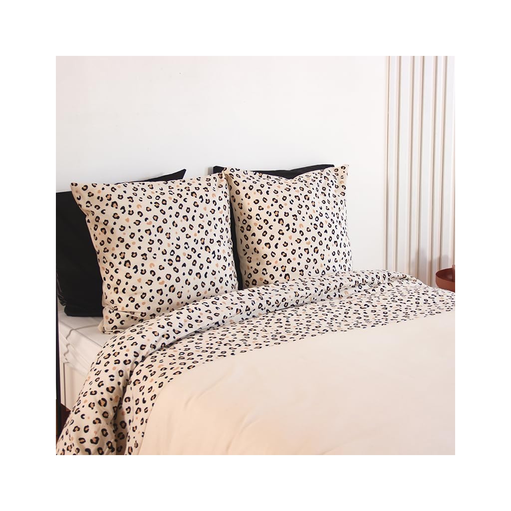 Parure Housse de couette Léopard Jaune