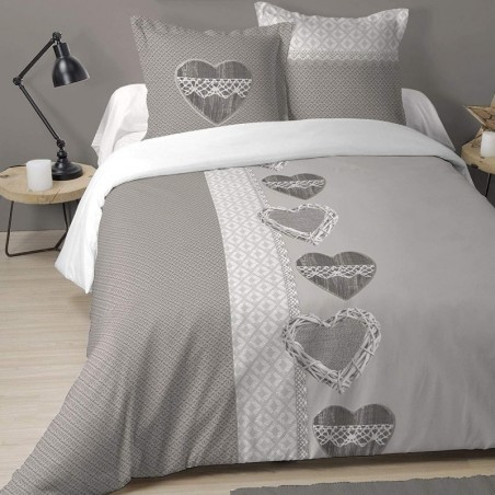 Proflax - Housse de couette env. 135x200 cm - taupe