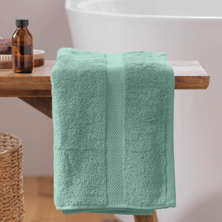 Serviette de Toilette Bain Eponge Elégance Céladon