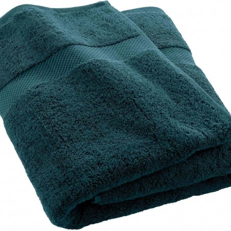 Serviette de Toilette Bain Eponge Elégance Bleu Canard 50x90cm