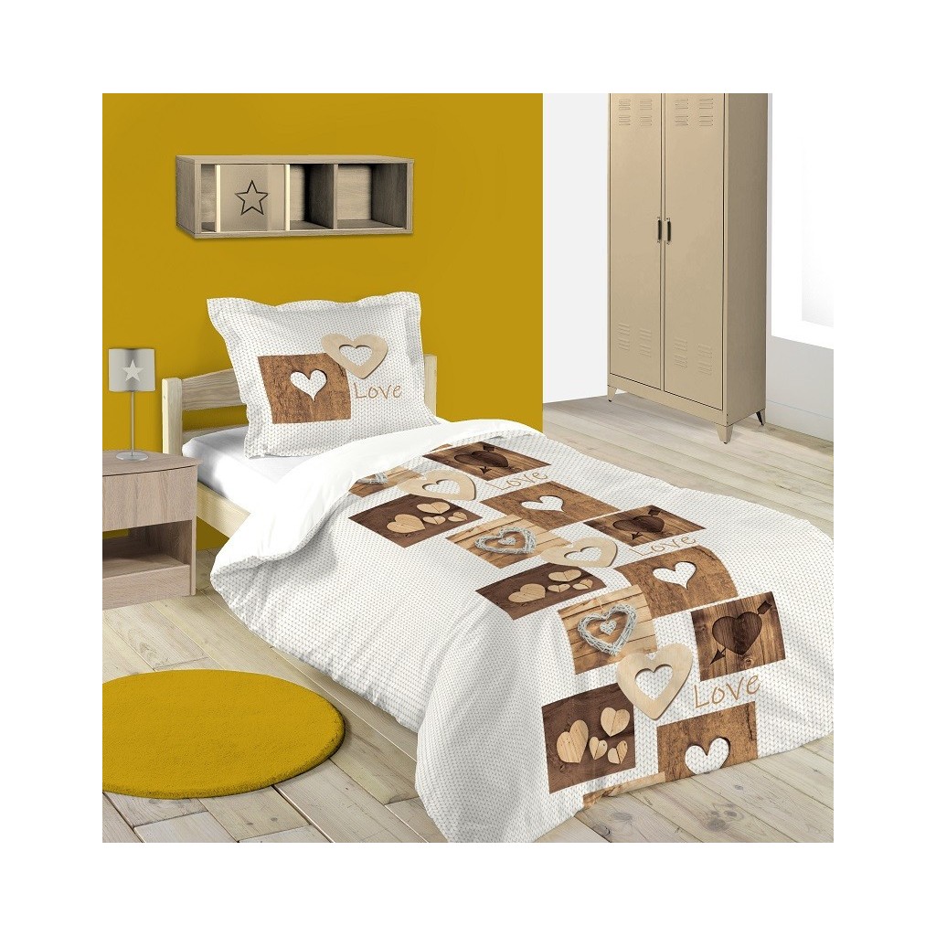 Parure Housse de Couette 140x200 cm Wooda Lovely Casa