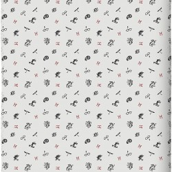 Drap housse Harry Potter Blanc 140x190 cm