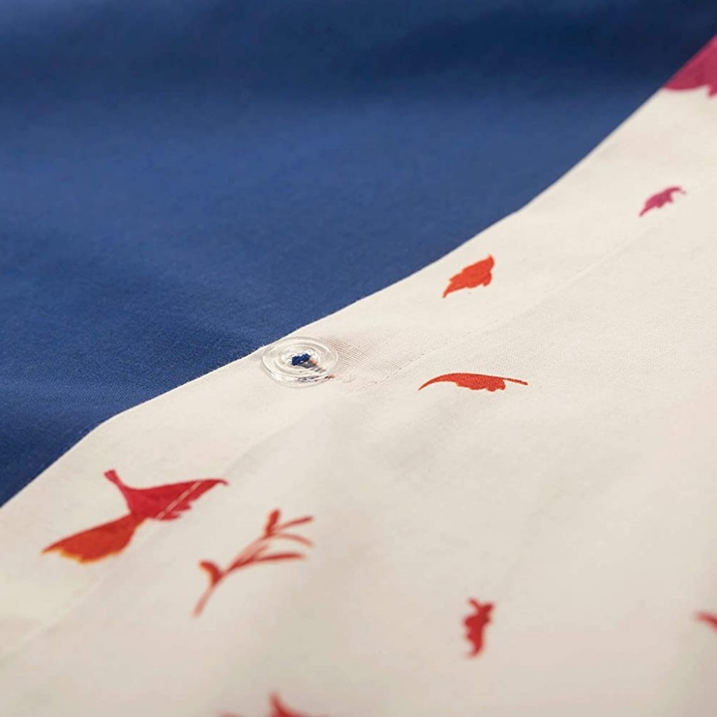 Disney Reine des neiges Parure de lit 100% Coton, Bleu Orange, Housse de Couette 140x200 cm + taie d'oreiller 63x63 cm