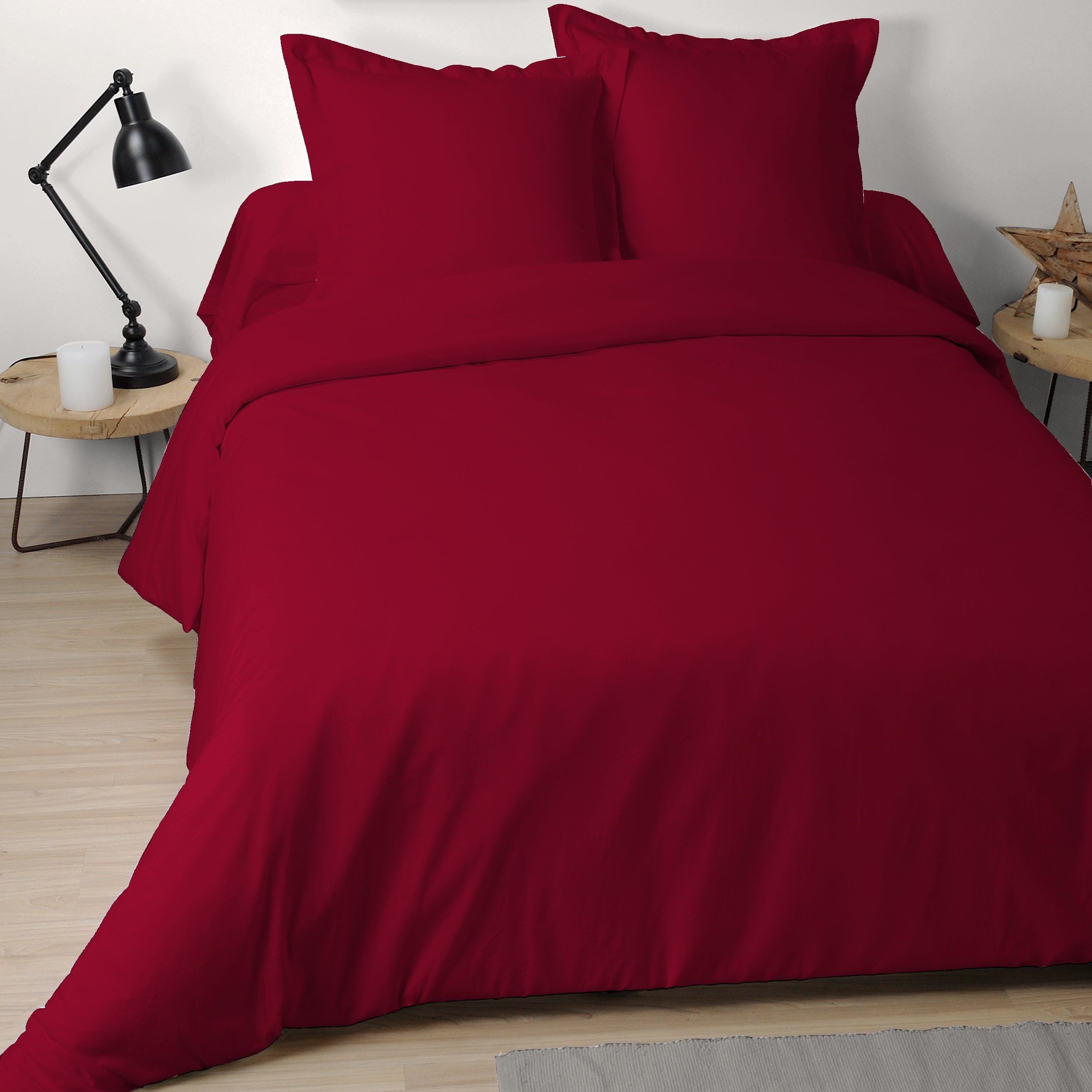 Housse de Couette 260x240 cm Coton Alicia Rouge Housse de Couette 260x240 cm Coton Alicia Rouge