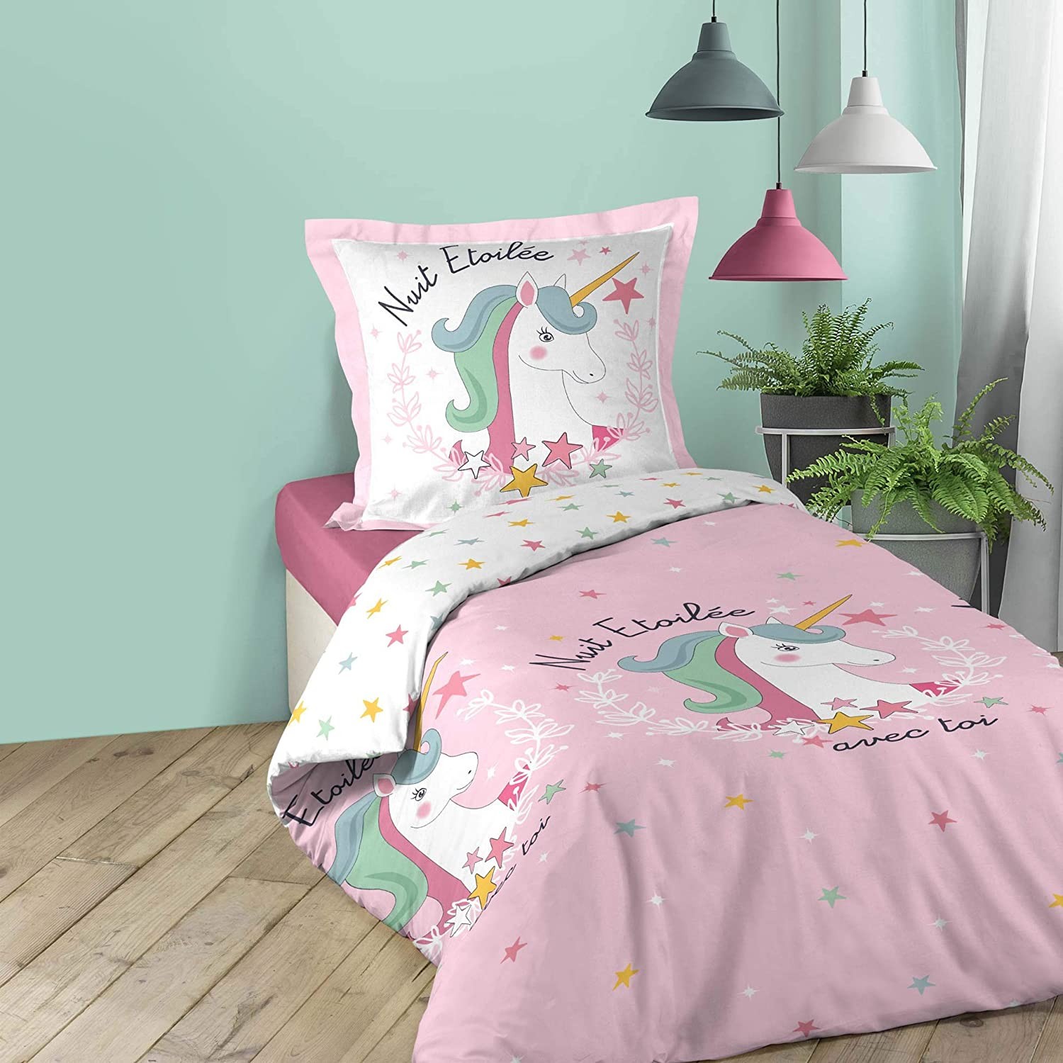 Parure de lit licorne