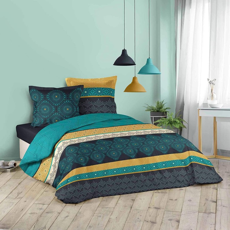 240 x 220 cm Douceur dintérieur Parure composta da 3 Pezzi Stampa a 42 Fili Motivo: Baob 