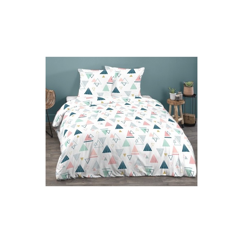 Côté Déco Parure De Lit Ethnique 240x220cm Housse De Couette + Taies - Coton Imprimé Doré