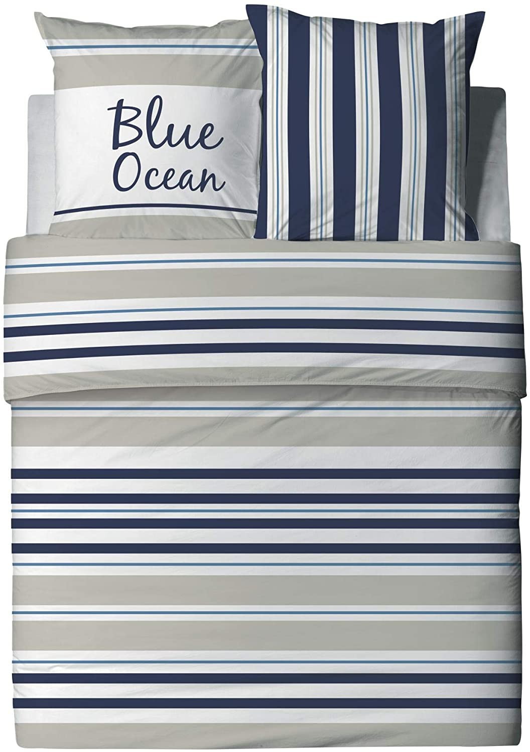 Parure Housse de Couette MANHATTAN BLEU MARINE