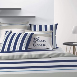 Parure Housse de Couette 260x240cm Blue Ocean Atelier du Linge