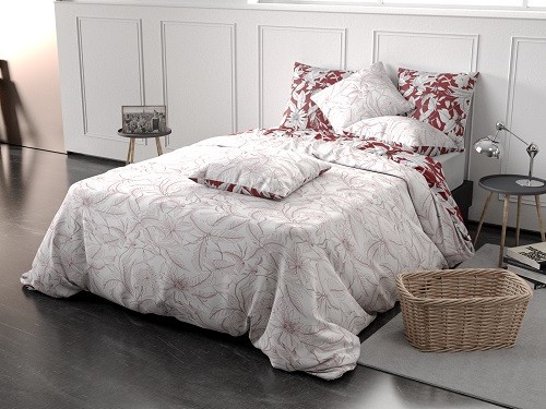 Housse de couette Feuille Florale Literie Set Noir Blanc Vert