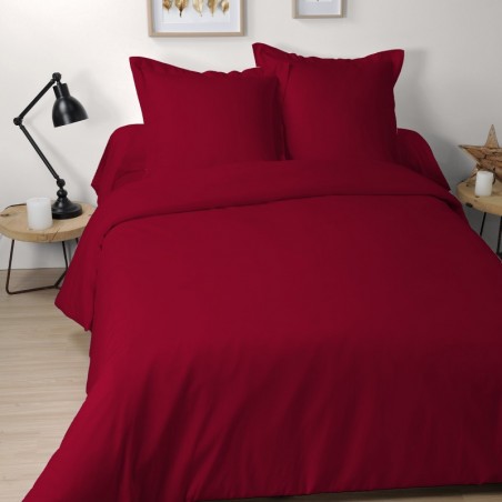 Housse de Couette 260x240 cm Coton Alicia Rouge