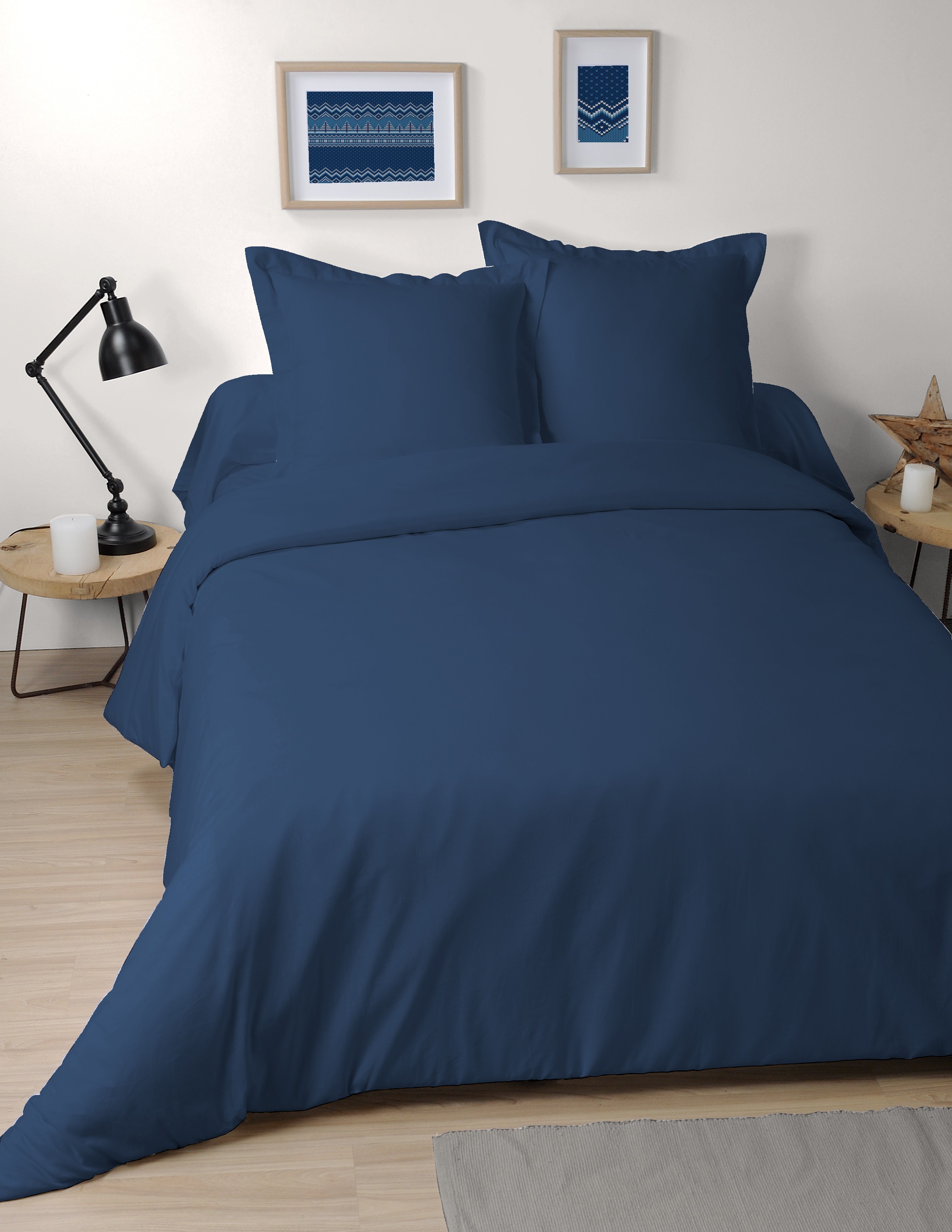 Drap plat 2 personnes 240x300 cm - 100% coton au meilleur prix