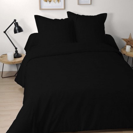linge de lit noir
