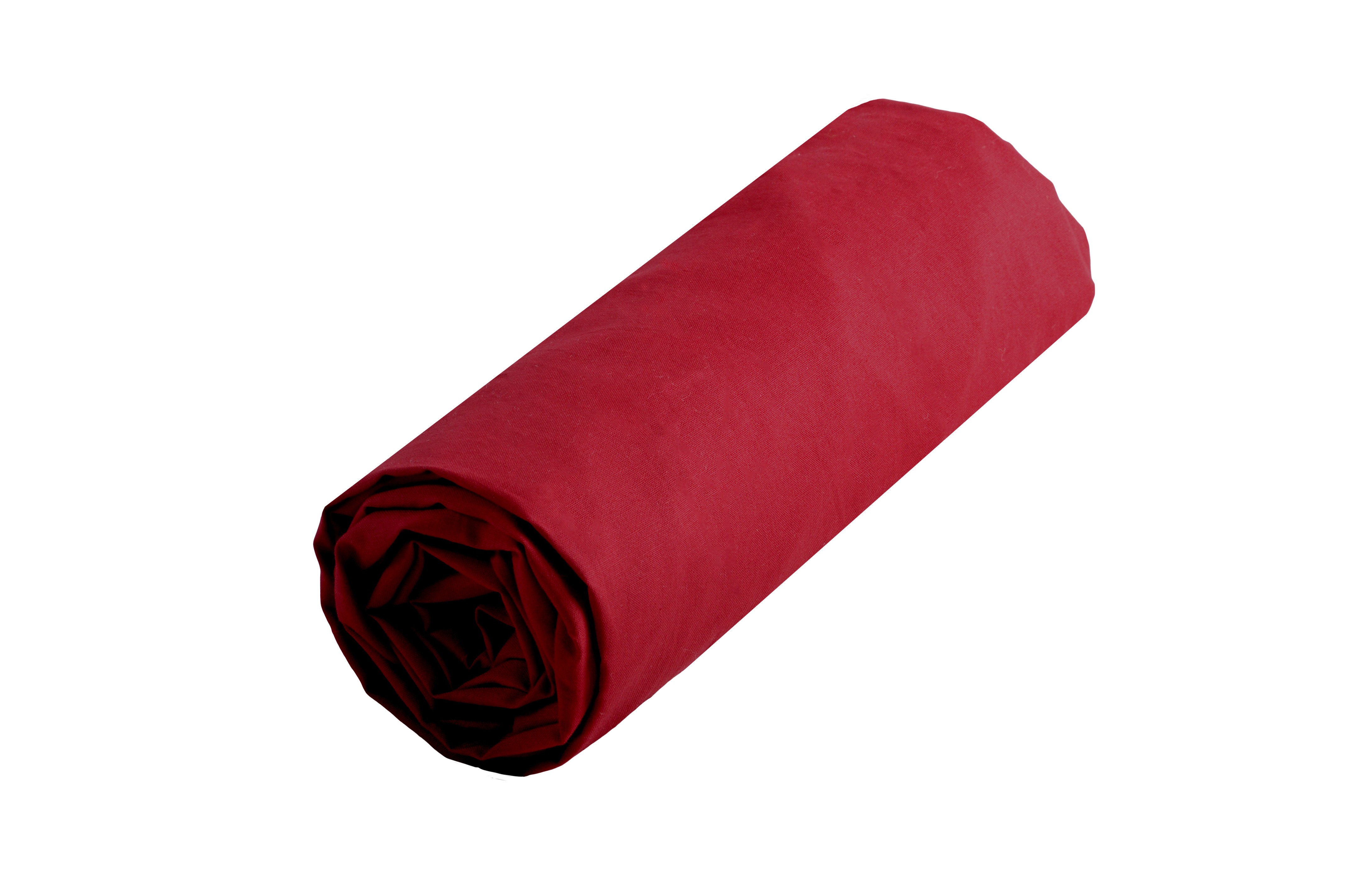 Drap Housse 90x190 cm Coton Alicia Rouge
