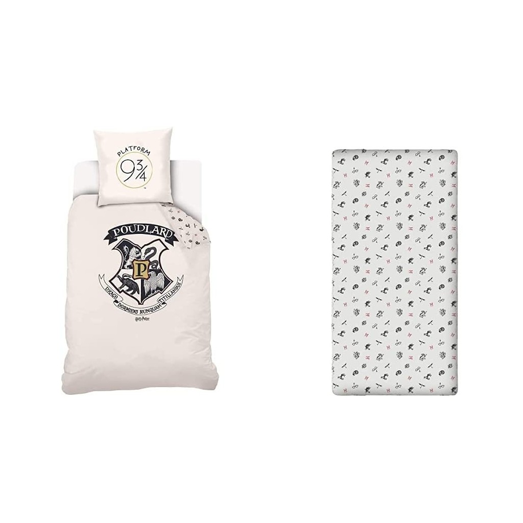 Parure De Lit Harry Potter Housse De Couette 140x200 cm Harry Avec Drap Housse
