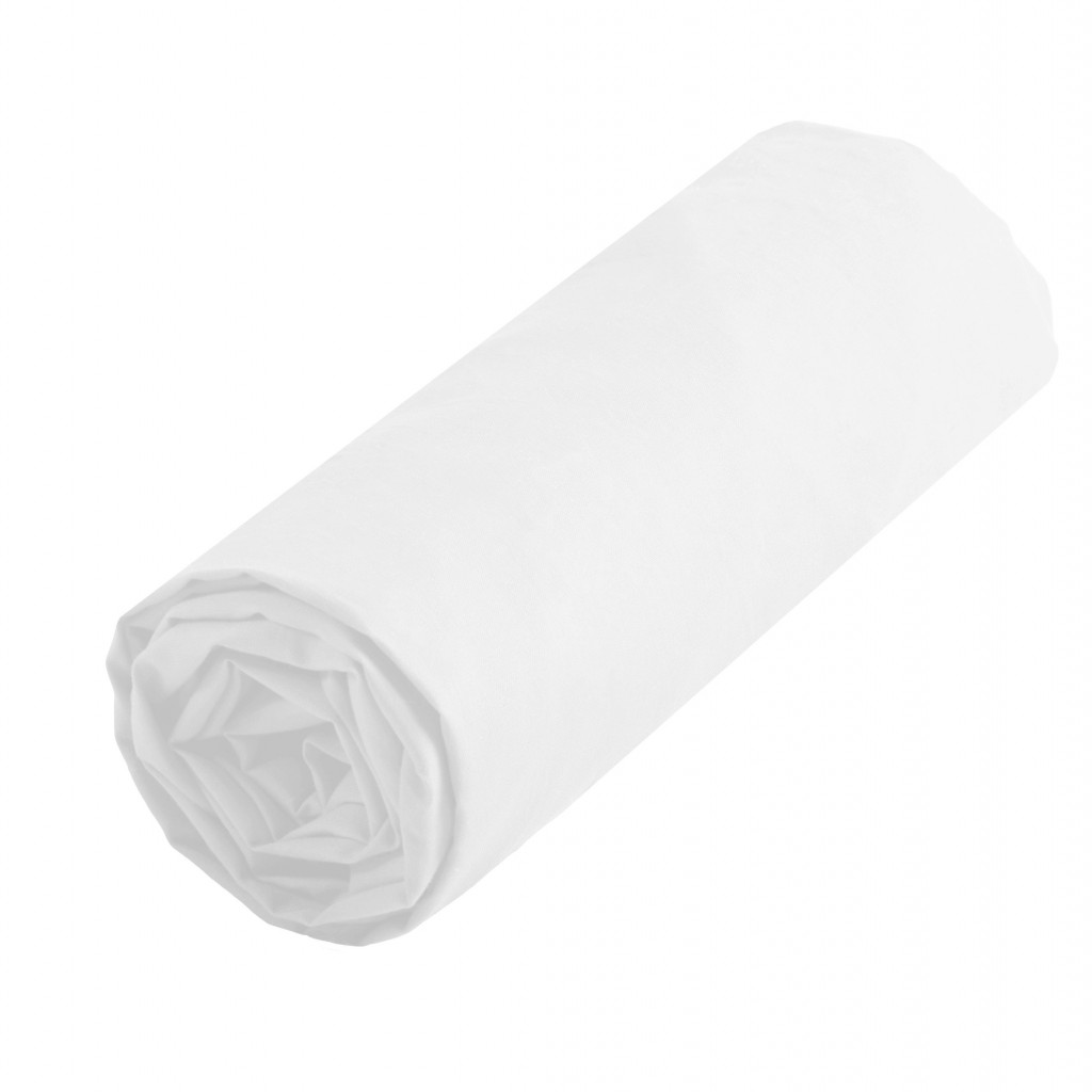 Drap housse 140x190 blanc