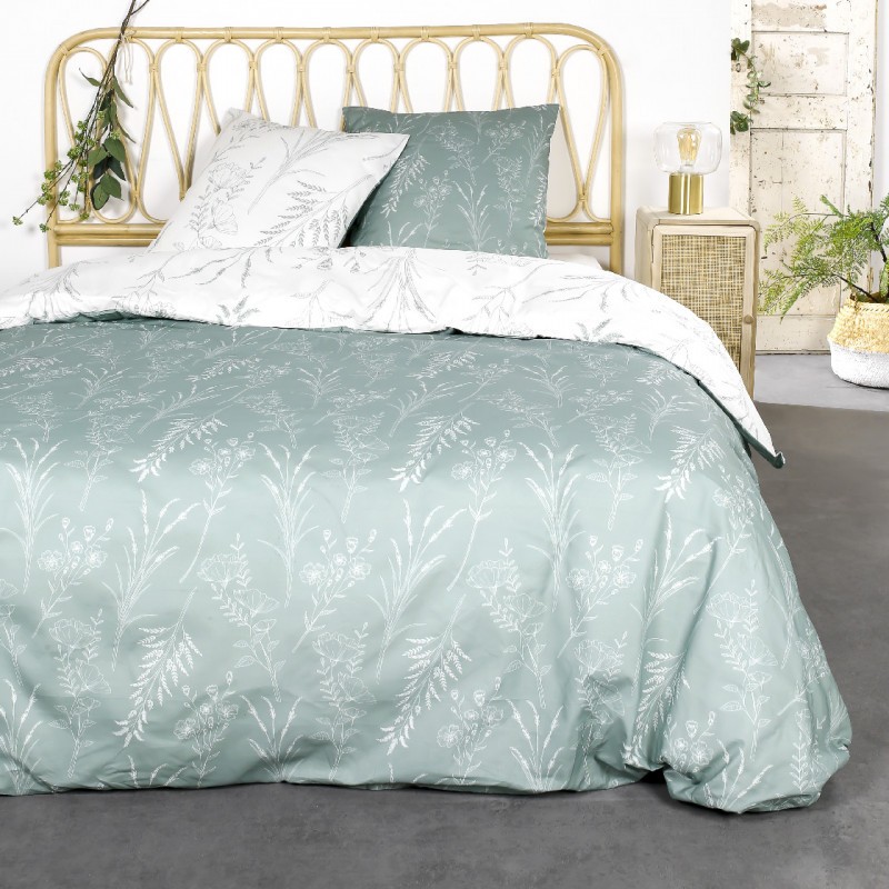 Parure De Lit Double En Flanelle Coton Imprimée Mosaïque - 240x260 Cm + 2 Taies - Beige - TODAY