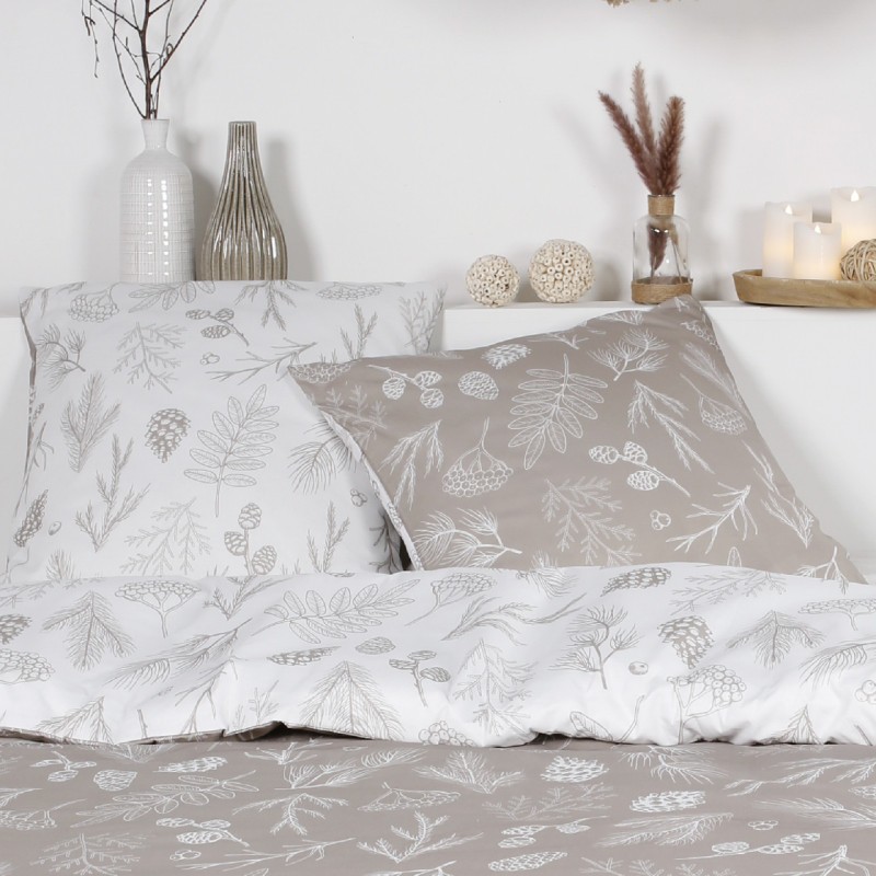 Blanc Avenue Housse De Couette 2 Personnes 260x240 Cm Satin De Coton Imprimé  Floral à Prix Carrefour