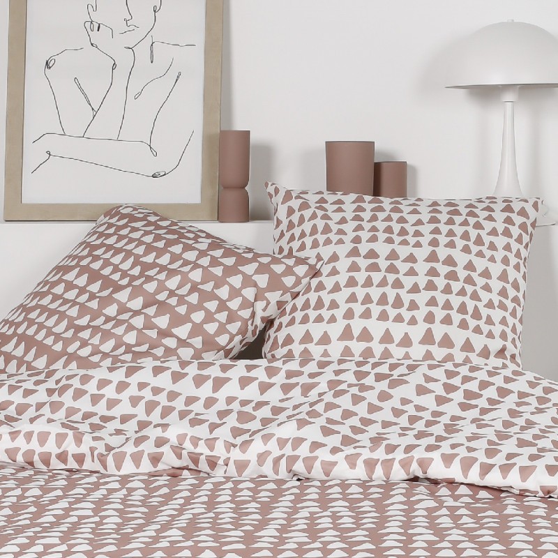 Drap housse en flanelle - Terracotta - 160x200 cm - Flanelle/Coton