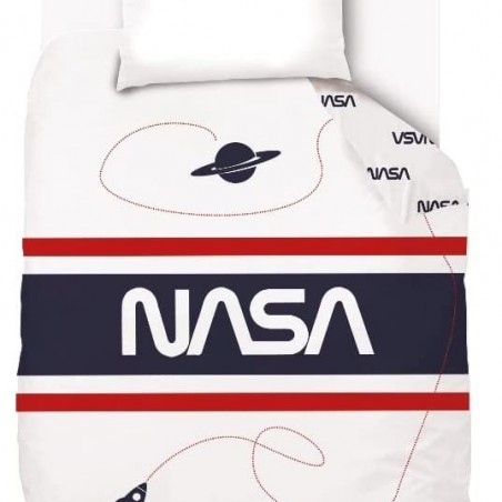 Nasa,  Parure Housse de couette 140 x 200 cm, Blanc