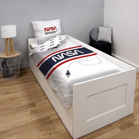 Housse de couette NASA - Enfant-Ado - Blanc - 100% Coton