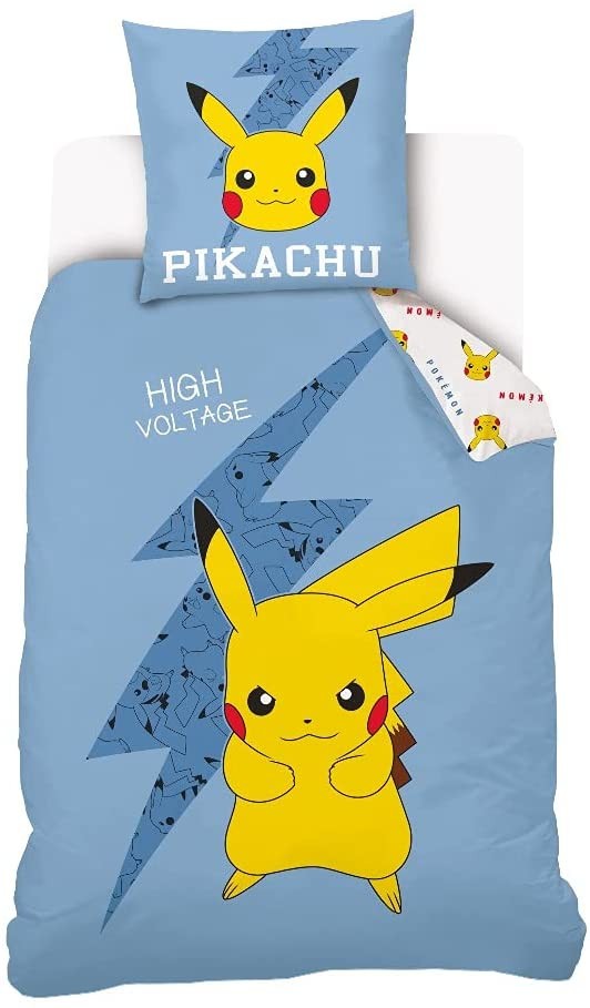 Parure De Lit Pokémon Officielle – Microfibre 140×200 Cm + Taie 65×65 Cm