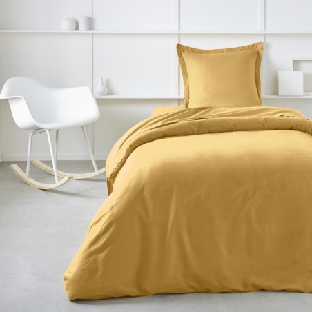 Housse de couette enfant 140X200 Cm - Coloris : Ocre jaune