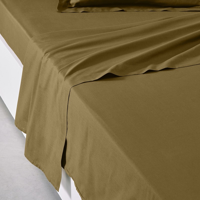 Drap plat 240X300 Cm Coton Today Bronze Essential