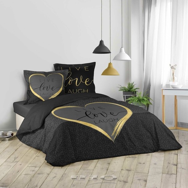 housse de couette Crazy Love Cœur doré