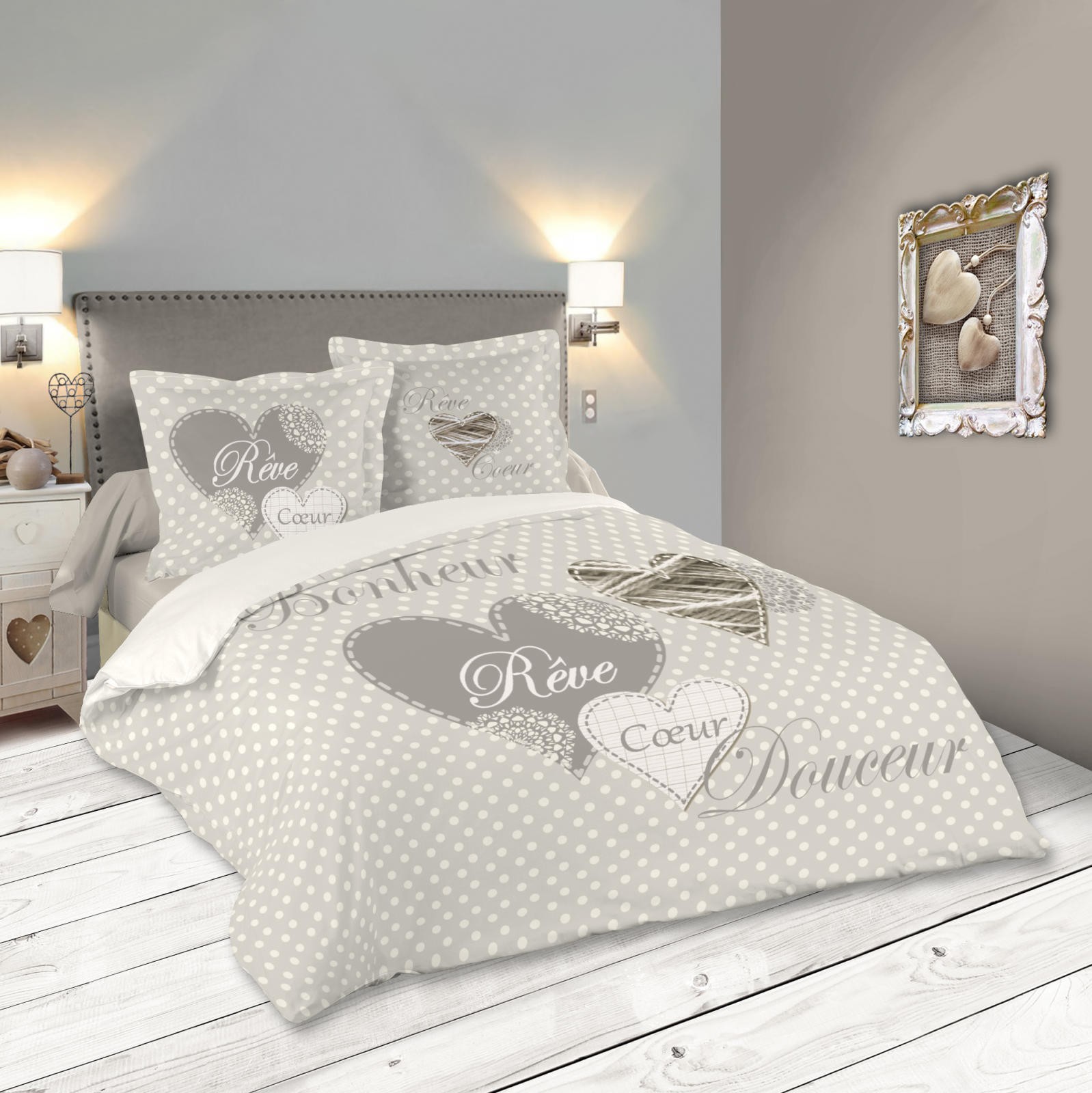 Parure Housse de Couette 260x240 cm Lyna Lovely Casa Parure Housse de Couette 260x240 cm Lyna Lovely Casa