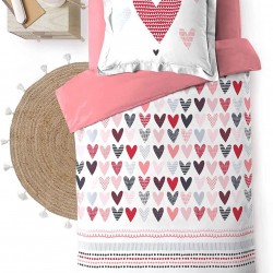 parure de lit fille rose