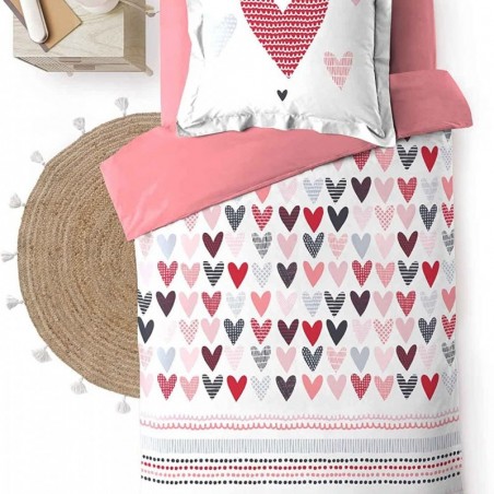 parure de lit fille rose