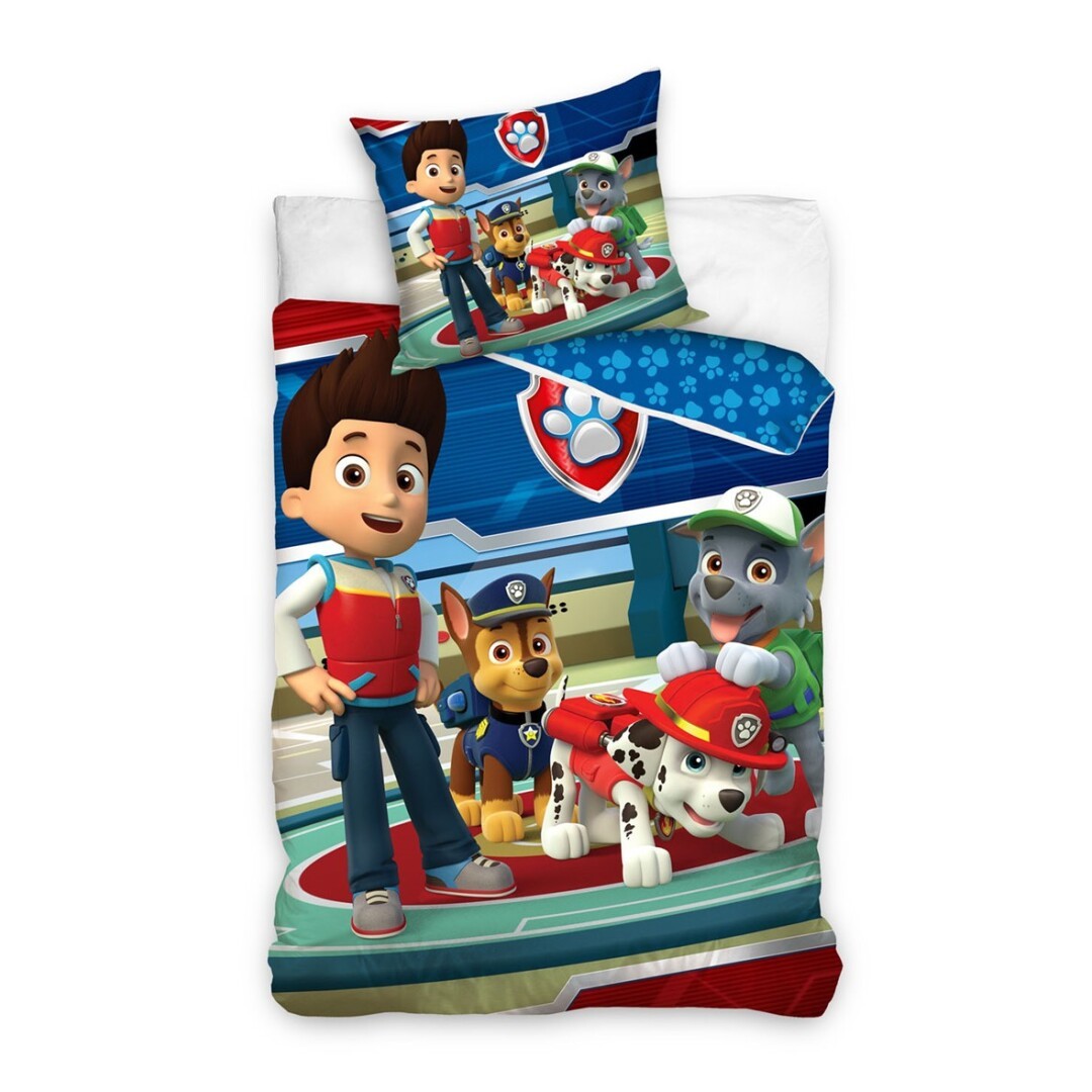 Parure Housse de Couette Paw Patrol 140 x 200 cm + 65 x 65 cm