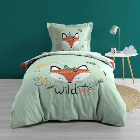 Parure Housse de Couette 140 x 200 cm Renardeau