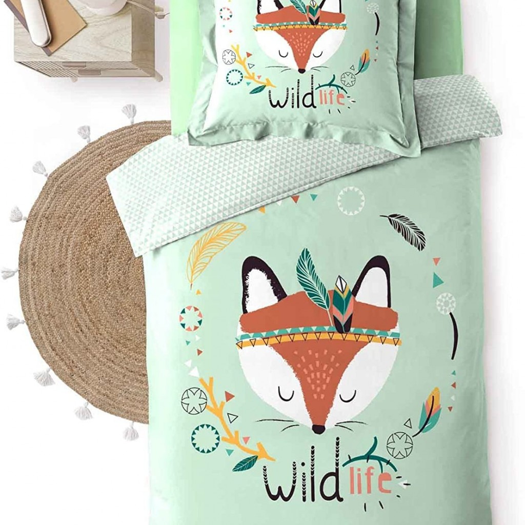 Parure Housse de Couette 140 x 200 cm Renardeau