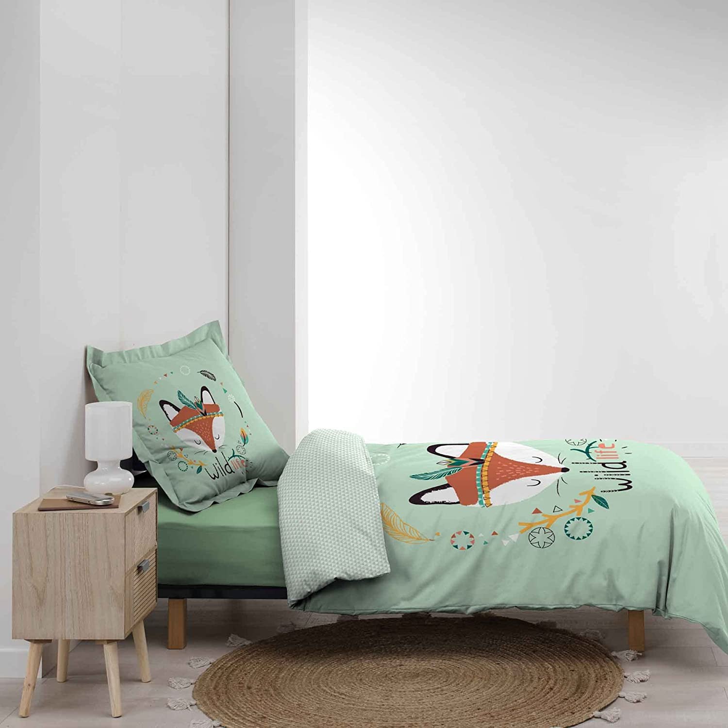 Parure Housse de Couette 140 x 200 cm Renardeau