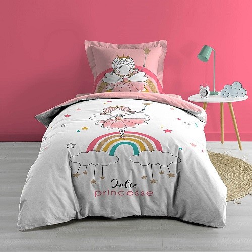 Housse de coussin princesse, taie de coussin fille, housse de