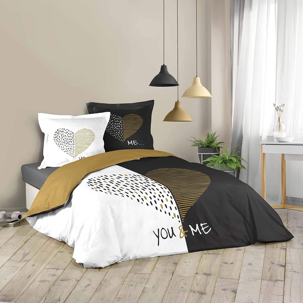 douceur d'intérieur, Parure 3 Pièces  Miu, 100% Coton
