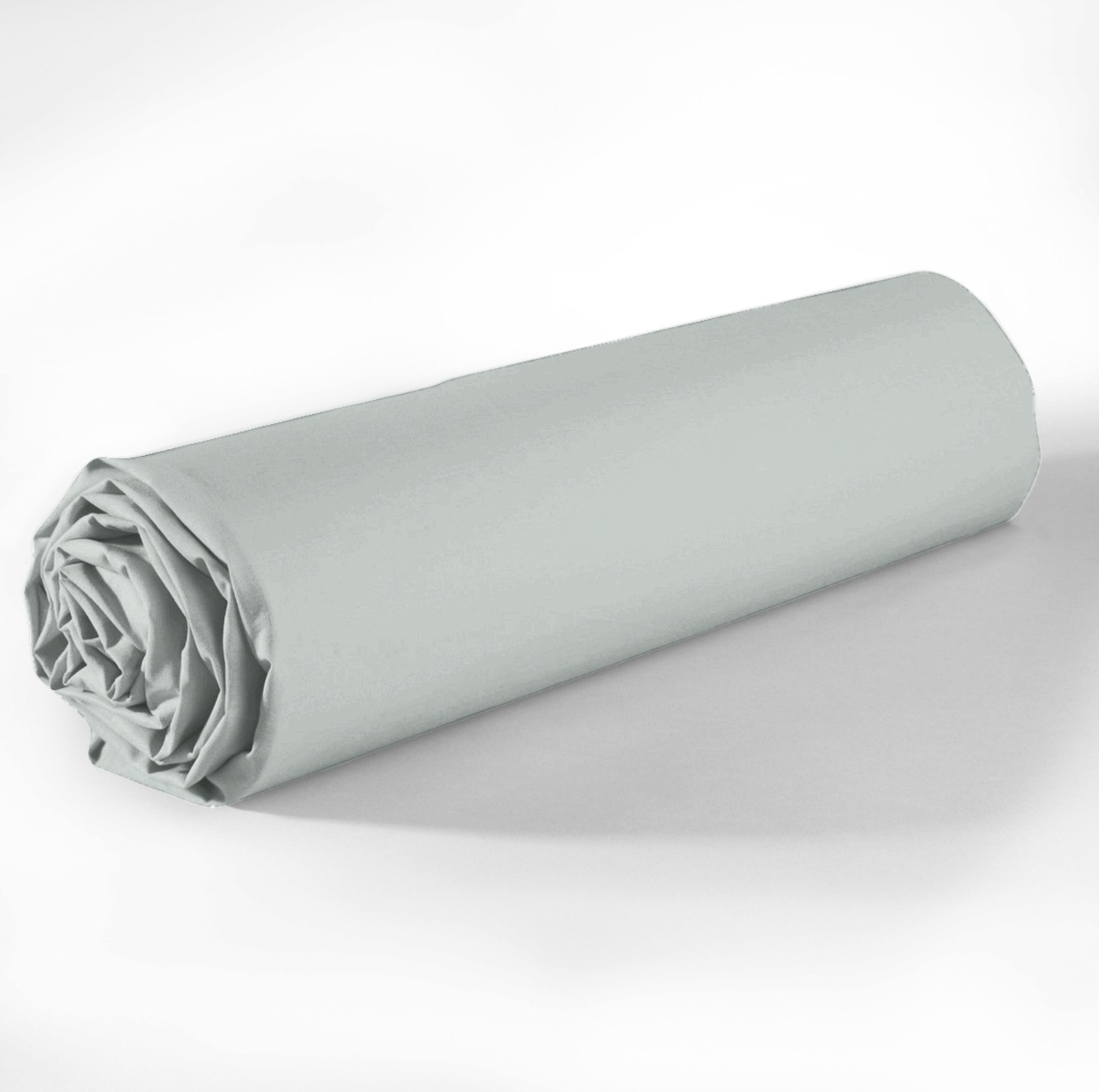 Parure De Lit 140x190 Cm - Drap Housse + Drap Plat + 2 Taies - 100% Coton 57 Fils - Coloris Gris - Linea