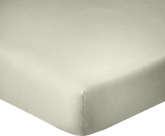 Drap housse 100% coton IVOIRE 90 x 190 cm